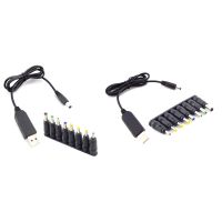 USB Power Boost Cable USB to DC Boost Converter Cable with 8 DC Head Multifunctional Conversion Cable