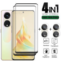 4-in-1 สำหรับ Reno 8T 5G สำหรับ Reno 8T 5G กระจกนิรภัย HD 9H ป้องกันหน้าจอ OPPO Reno8 T Reno 8T 5G เลนส์แก้ว-fi9o