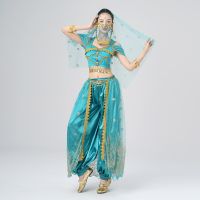 Festival Arabian Princess Costumes Indian Dance Embroidery Bollywood Costume Party Cosplay Jasmine Princess Fancy Lady Outfit