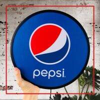 Pepsi ป้ายไฟled ป้ายไฟร้าน ของตกแต่งร้าน ป้าย ป้ายไฟ ด้านเดียว ติดผนัง พร้อมโลโก้ เป๊ปซี่ ขนาด 30-40ซม. lightbox one side diameter 30-40 cm.