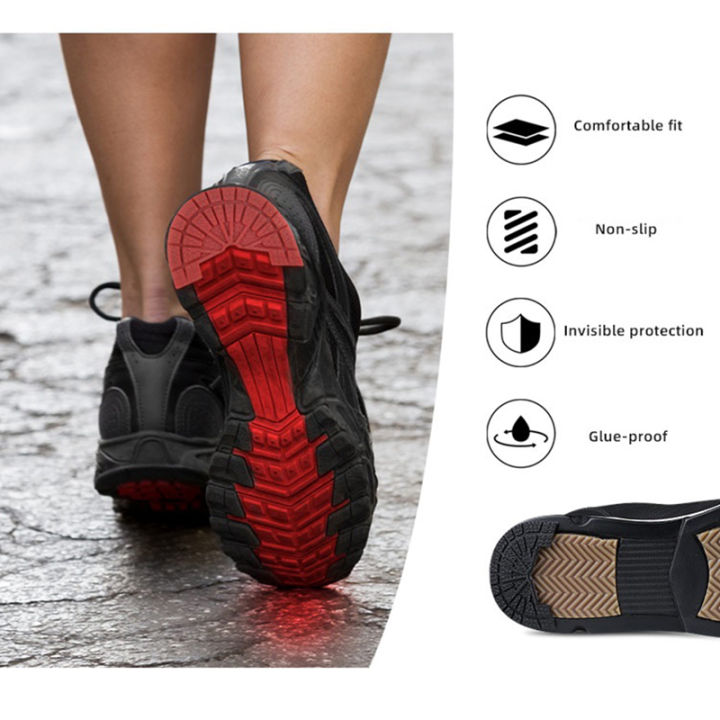 loreta-สติกเกอร์ส้นรองเท้าปกป้องสำหรับรองเท้าผ้าใบยางกาวในตัวพื้นรองเท้าทนทานต่อการฉีกขาด