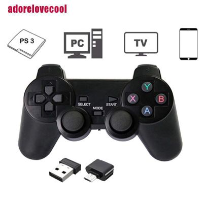 [adorelovecool] จอยสติ๊กควบคุมเกม แบบไร้สาย 2.4GHz สําหรับ PS3 PC TV