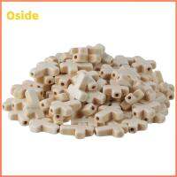 OSIDE 100Pcs สีขาวขาว ลูกปัดสีฟ้าคราม มินิมินิ 0.6นิ้วค่ะ เครื่องรางลูกปัดหินสังเคราะห์ การทำเครื่องประดับ ลูกปัดรูปไม้กางเขนห้อย สำหรับกำไลข้อมือ