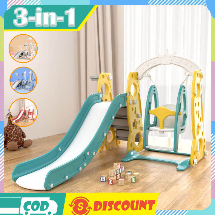 【Maintenance 】 3-in-1 Slide for Kids Amusement Park Slide Playground ...