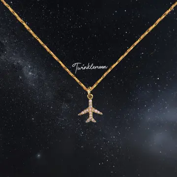 Airplane Necklace (Gold)