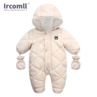 Ircomll Infant Baby Jumpsuit Kids Hooded Romper Warm Fleece Lining Outerwear Toddler Jacket Baby Girl Boy Clothes Outfits