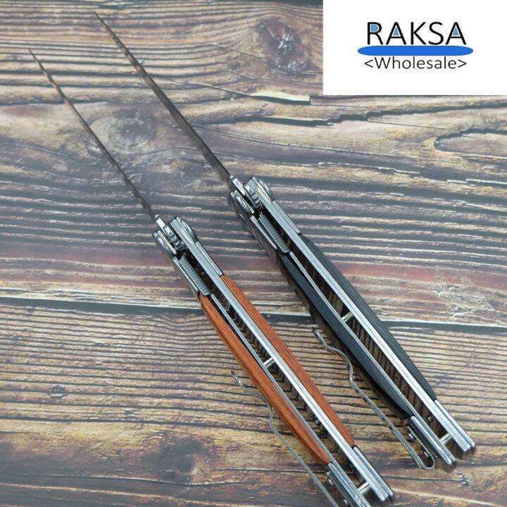 raksa-wholesale-nb024-black-brown-มีดพับ-มีดพก-มีดเดินป่า-italian-knives-italian-stiletto-knife-folding-knife-3cr13-ขนาด-22-5cm-มีที่เหน็บ