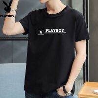 Playboy เสื้อยืด แขนสั้น ขนาดใหญ่ รับลมร้อน สำหรับผู้ชาย