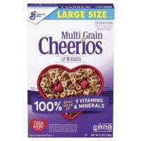 อร่อยดี มีของแถม (1 Pack) General Mills Multi Grain Cheerios Ceral 340 g  large size Gluten free make with 5 whole grains ธัญพืชข้าวโพด