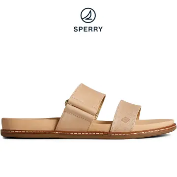 Sperry Top Sider Sandals Womens 11M Parrotfish Flip flops Tan Leather  STS82816 | eBay