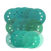 1Pc 5 Inch 8 Holes 60 to 2000 Grits Hook and Loop Polyester Film Green Sandpaper Sanding Disc