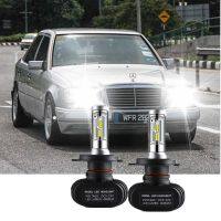 สำหรับ Mercedes W126 S Class 1981-1991หลอดไฟคู่ H4ไฟหน้ารถมอเตอร์ไซค์แบบ LED 80W 6000K สีขาว