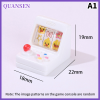 QUANSEN ของเล่นขนาดเล็กสำหรับเด็กผู้ชายเด็กผู้หญิงเครื่องเกมสัตว์การ์ตูนสีน่ารักจำลองการตกแต่งภูมิทัศน์ขนาดเล็ก