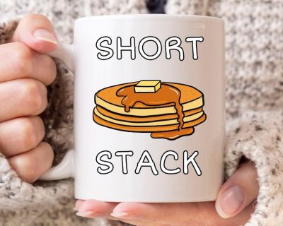 Short Stack Mug, Funny Breakfast Coffee Mug For Pancake Lovers Eater, Cute Delicious Pancake Gift Idea For Men Women