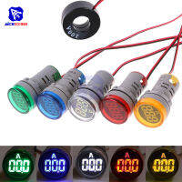 มินิ LED ดิจิตอลแอมมิเตอร์5สีให้เลือก0-100A 22มิลลิเมตรวงกลมแผงปัจจุบัน Meter Tester นักบินไฟแสดงสถานะที่มีขดลวด