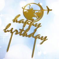 【CW】۞☜  Theme Happy Birthday Gold for Kids Decorations Baby Shower