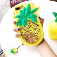 ◈✳✆ oppo R11 R11 Plus Squishy 3D Pineapple Liquid Quicksand case