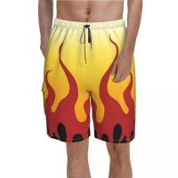 2023 newRengoku Kyoujurou Fire Pattern Board Shorts Hot Sale Demon Slayer Kimetsu No Yaiba Anime Cosplay Design Beach Short Pants Men