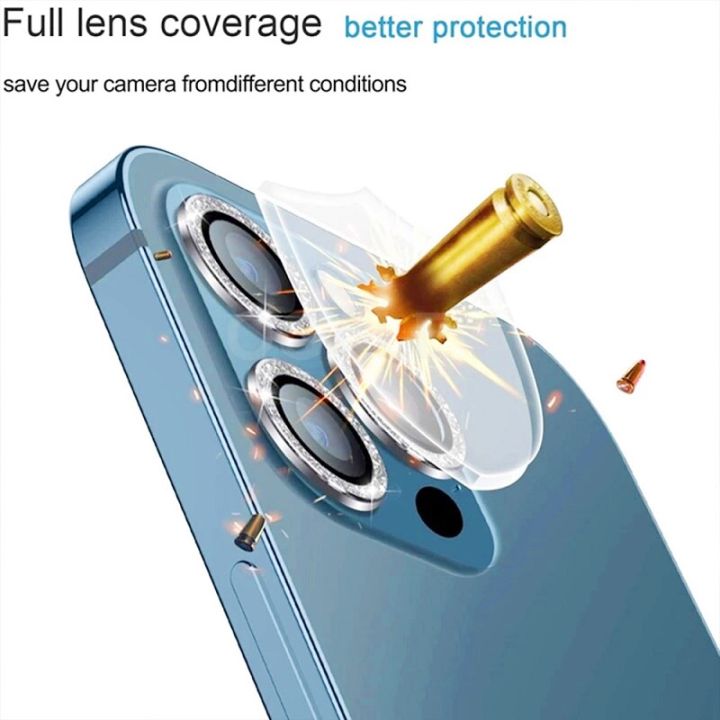 ฝาครอบป้องกันเลนส์กล้องสําหรับ-iphone-14-13-12-pro-max-sparkling-bling-metal-lens-rings-ฟิล์มกระจกนิรภัยสําหรับ-iphone-11-pro-max-12mini