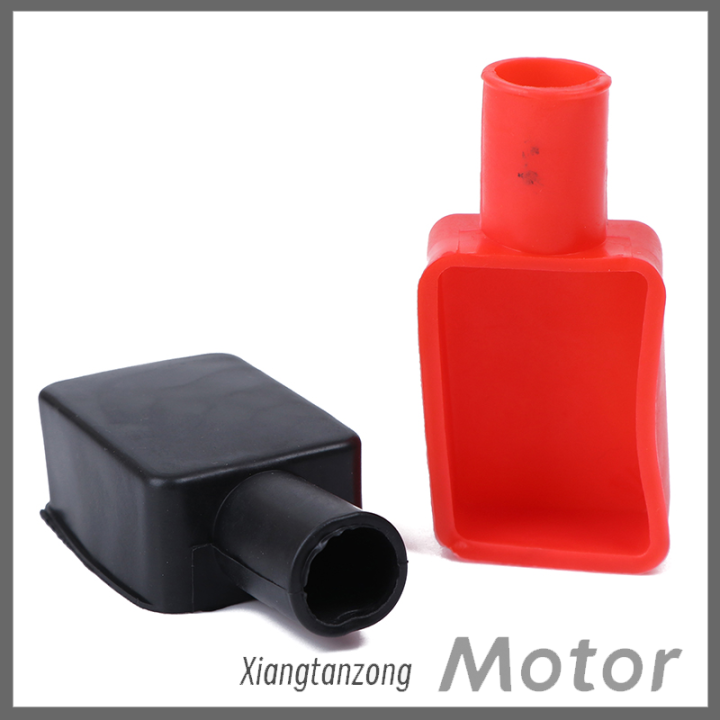 xiangtanzong-คลิปที่จับฉนวนกันความร้อน-terminal-aki-mobil-1คู่ตัวป้องกันขั้วแบตเตอรี่