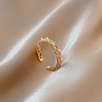 [COD] Ins pearl ring female niche design sense micro-inlaid zircon light luxury index finger cold net red hand