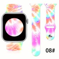 yivdje Strap For Apple Watch Band 44mm 40mm 45mm 41mm 42mm 38mm 49mm Silicone Printing Sololoop Bracelet iWatch Series 8 Ultra 7 se 3 6