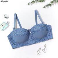 [HOT YUHIIIXWQQW 568] Plusgalpret Plus ขนาด Bra สำหรับผู้หญิง38C 40C 42C 44C ครึ่งถ้วยลูกไม้ Undearwear Demi Unlined Bras