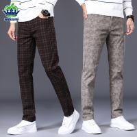 High Quality Spring Summer Mens Plaid Casual Pants 98% Cotton Stretch Classic Slim Fit Trousers Male Large Size 40 42 6 Pattern