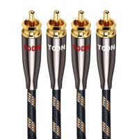 TODN rca cable 6N occ hifi 2rca to 2rca high-end audio cables for Amplifier DAC DAP male to male TV car stereo Mixer