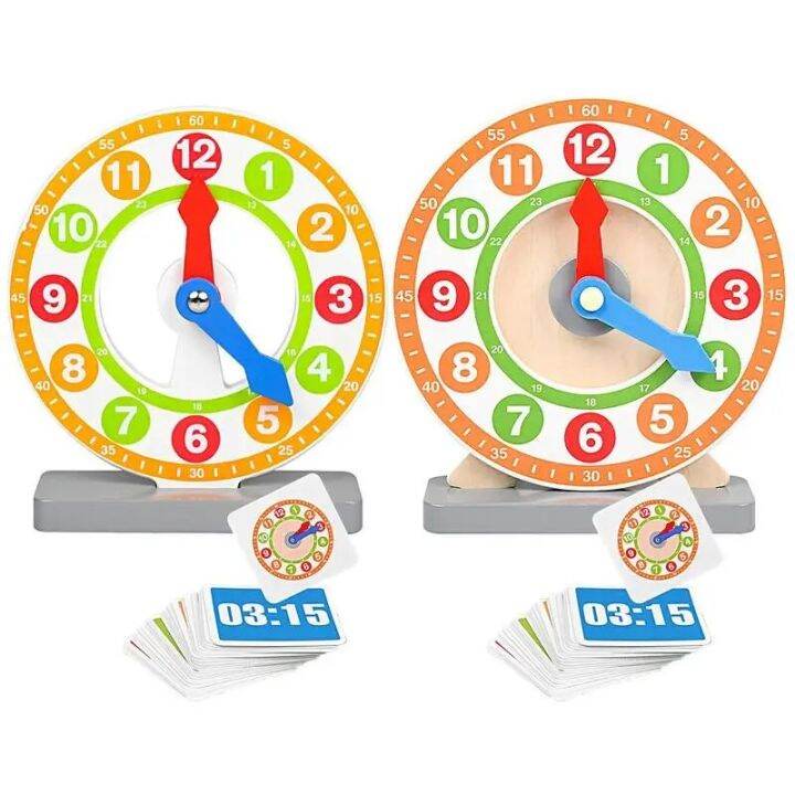 Wooden Clock For Kids Toddler Clocks Toy For Learning Number Telling