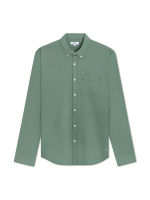 AIIZ (เอ ทู แซด) - เสื้อเชิ้ตผู้ชายแขนยาวผ้าป๊อปลินสีพื้นnMens Natural Cotton Long Sleeve Shirts