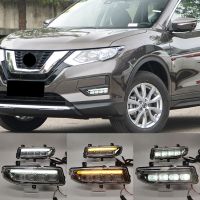 ไฟเลี้ยวเดย์ไลท์2020 2018 LED DRL ไฟตัดหมอก Lampu Jalan เดย์ไลท์ X-Trail Xtrail X Trail 2017 2019