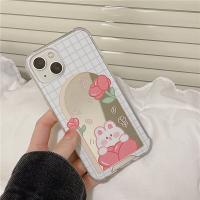 เคสโทรศัพท์มือถือกระจก ลายกระต่าย มีลายด้านข้าง สําหรับApple for Iphone 13 12Promax 6 6splus 7 7plus 8 8plus x xr xs 11 12 13 pro max plus promax