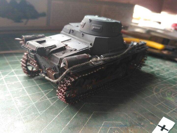 ทรัมเป็ตเตอร์80145-1-35-panzer-เยอรมัน1ausf-a-sd-kfz-101รุ่นต้น-ปลายหุ่นประกอบชุดอาคารสำหรับ-s-hoy-diy