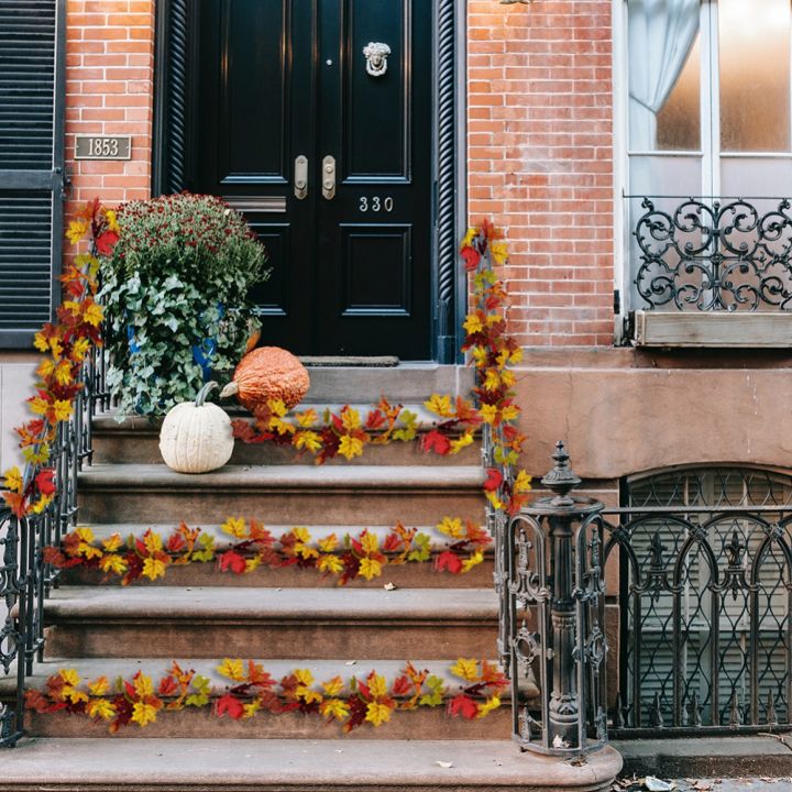 red-ivy-vine-office-decoration-indoor-home-decor-christmas-wreath-maple-leaf-decor-autumn-decorations