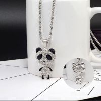 Fashion Movable Panda Necklace Lady Exquisite and Cute Cartoon Animal Hip-hop Personality All-match Pendant Fashion Chain Necklaces