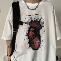 Hot Anime เสื้อยืดผู้หญิง Harajuku การ์ตูนโจมตีไททัน Shingeki No Kyojin กราฟิก Demon Slayer Kimetsu ไม่มี Yaiba เสื้อผู้หญิง TeeS-5XL