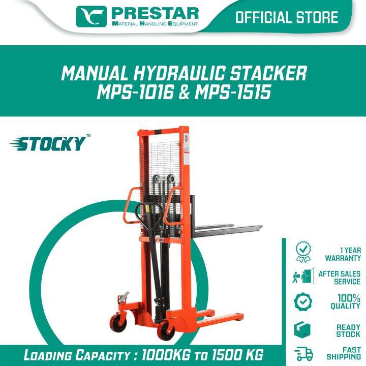 Prestar Mhe Stocky Manual Hydraulic Stacker Loading Capacity Kg Kg Lazada