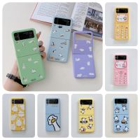 เคสโทรศัพท์มือถือ ลายการ์ตูนสัตว์น่ารัก สีแคนดี้ สไตล์เกาหลี สําหรับ Samsung Z Flip 3 5G Galaxy Z Flip 4