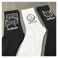 Anime Socks Men Women Couples Grimace Tall Hip hop Wild Happy Funny Street Fashion Cartoon Korean College Style Basketball Socks