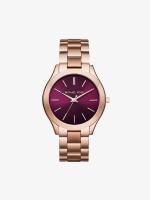 Michael Kors นาฬิกาข้อมือผู้หญิง Slim Runway Purple Dial Rose Gold รุ่น MK3436