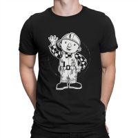 Funny Hello T-Shirts For Men Round Collar Cotton T Shirts Bob The Builder Short Sleeve Tees Adult Clothing