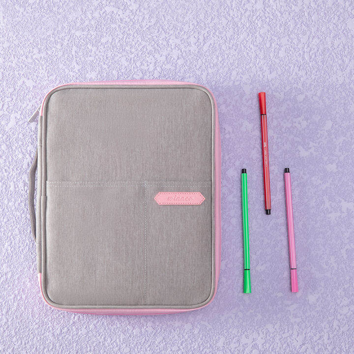 multifunctional-portfolio-organizer-holder-travel-documents-bag-zippered-case-for-notebook-documents-and-pens