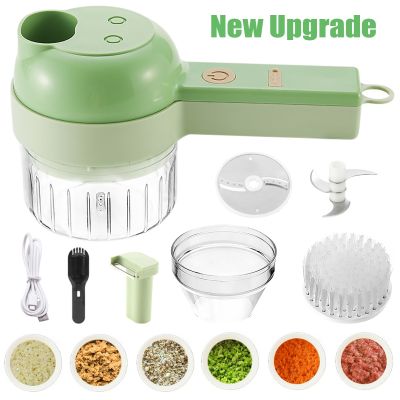New Upgraded Electric Food Vegetable Slicer Garlic Crusher Meat Grinder Machine Peeler Tools