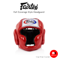 เฮดการ์ด หมวกมวย Fairtex HG3 Full Coverage Style Headguard Red Color Size S M L XL Protector for training and sparring MMA  k1