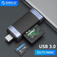 ORICO 2 In 1 USB3.0 Type C การ์ดความจำเครื่องอ่านการ์ดเครื่องอ่านการ์ดอะแดปเตอร์สำหรับตัวอ่านเครื่องอ่านการ์ดอัจฉริยะแบบพกพาสำหรับ TF SD เอสดีเฮชซีเอ็มเอ็มซีอุปกรณ์จัดเก็บข้อมูล SDXC