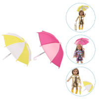 Teniron 2pcs Mini Umbrella Miniature Umbrella Doll Umbrella Photo Prop Prop Doll House Doll House