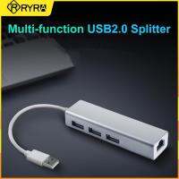 RYRA USB Hub Type C to Ethernet Adapter RJ45 Dongle 3 USB Ports 3.0 2.0 Data Hub compatible For Laptop Computer Mac iOS Android USB Hubs