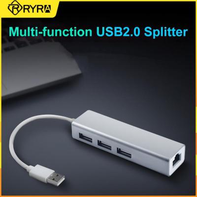 Hyra ฮับ USB Type C เป็นอะแดปเตอร์อีเธอร์เน็ต RJ45 Dongle 3พอร์ต USB 3.0 2.0ดาต้าฮับสามารถใช้ได้กับคอมพิวเตอร์แล็ปท็อป Mac IOS Android Feona