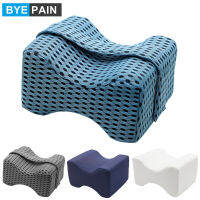 หมอนรองเข่าสำหรับคนนอนตะแคง-100 Memory Foam Wedge Contour- Spacer Cushion For Spine Alignment, Back Pain, Pregnancy Support